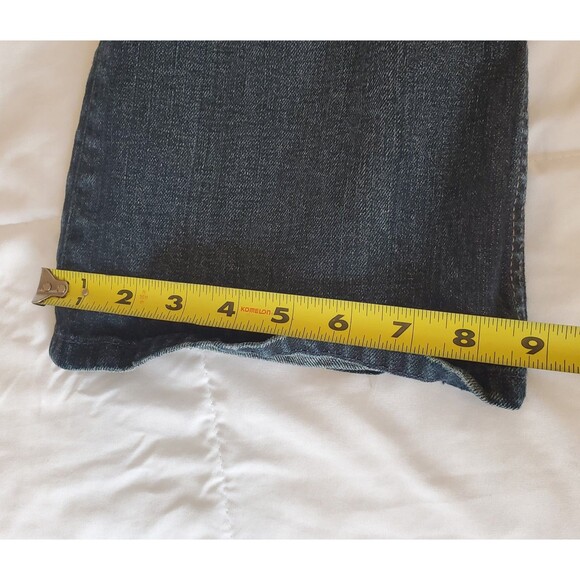 X2 Denim Laboratory Jeans Womens Size 6 Short Flare With Distressed Denim Look - Picture 3 of 11